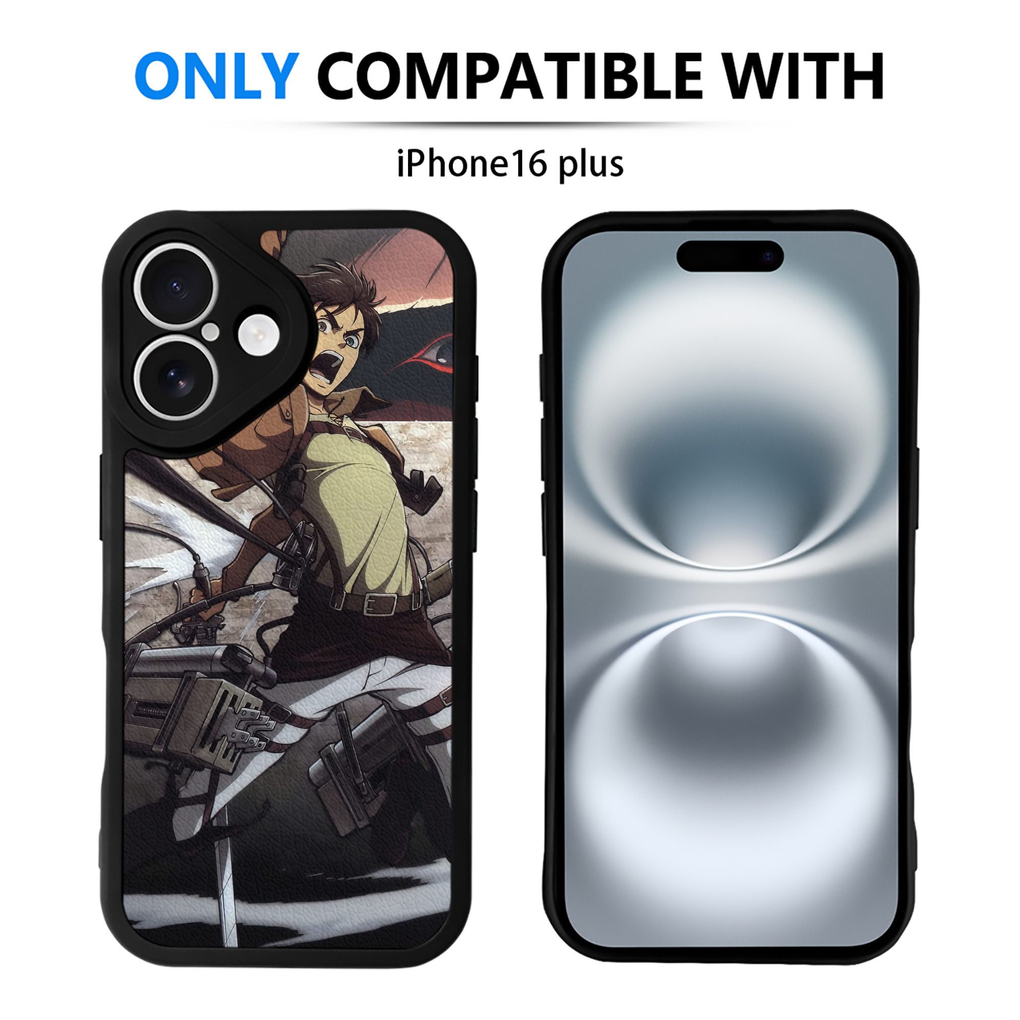 （画像用） 進撃の巨人 Attack on Titan 【iPhone 16シリーズ対応】シリコンスマホケース（レザー調） 材質：シリコン